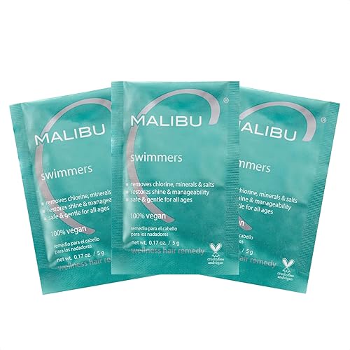 Malibu C Swimmers Wellness Remedy & After Pool Hair Care - Restoring & Hydrating Swim Treatment with Vitamin C Complex - Protects Against