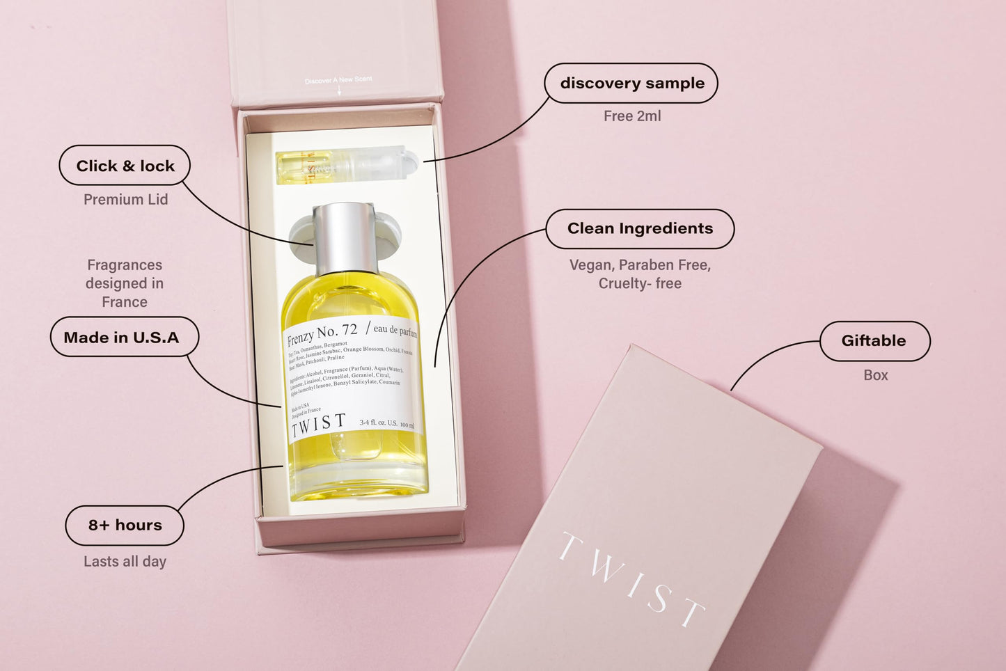 Twist Frenzy No. 72 - Eau De Parfum Inspired by V&Rolf's Flower Bomb, Long-Lasting Perfume For Women, Floral & Vanilla, Vegan, Clean Ingredients Beauty & Personal Care HOUSE OF TWIST