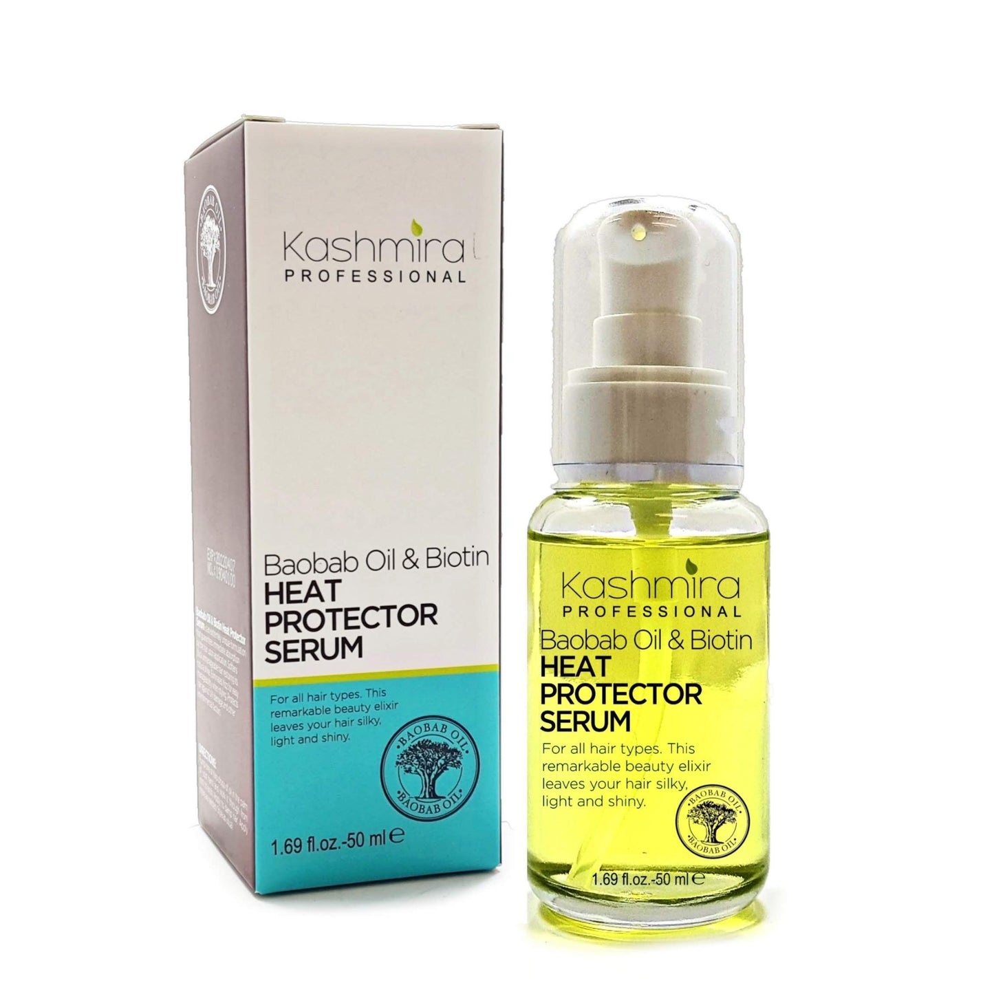 Heat Protector Anti-Frizz Serum With Baobab Oil & Biotin Leaves Your Hair Silky, Light and Shiny Y