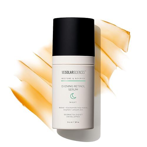 MDSolarSciences Evening Retinol Serum | Lightweight & Moisturizing Anti-Aging Treatment | Reduces Appearance of Discoloration, Fine Lines & Pores