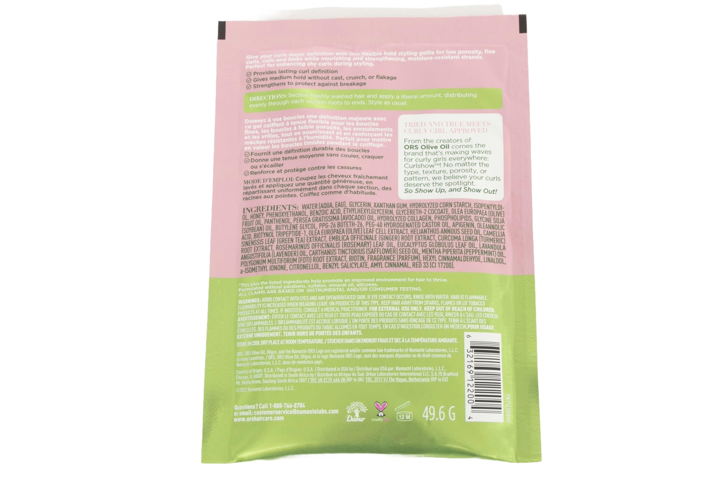 ORS Olive Oil Curlshow Curl Creator Infused with Collagen & Avocado Oil for Strength & Length - Travel Packet 1.5 Ounces (Pack of 12)