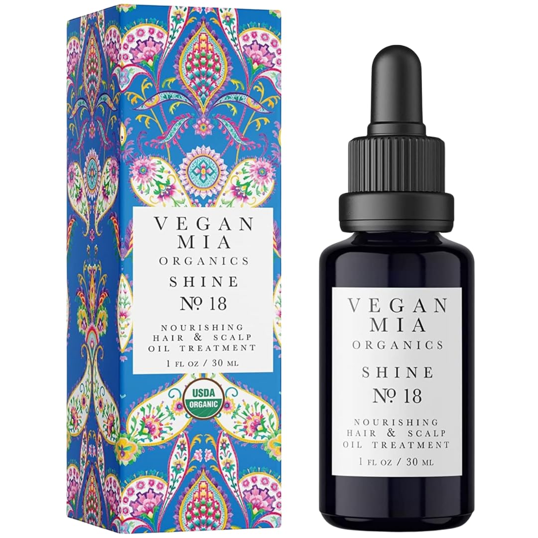 Vegan Mia USDA Organic Rosemary Oil for Hair Growth with Castor Oil & More - Scalp Oil Treatment & Intense Nourishment to Get Healthier, Thicker