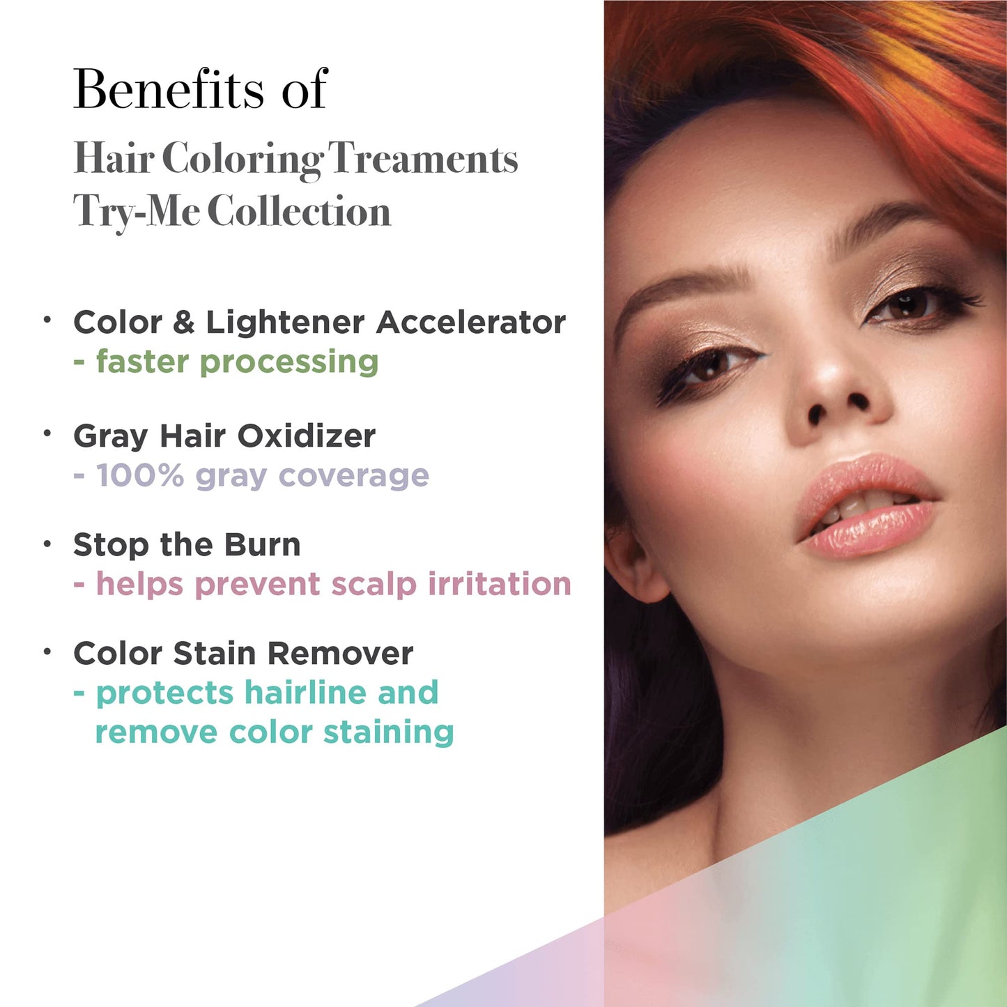 Cuccio Haircare Try Me Collection Kit - Hair Coloring Essentials - Includes Stop The Burn And Gray Hair Oxidizer Treatments - Gluten And Paraben Free