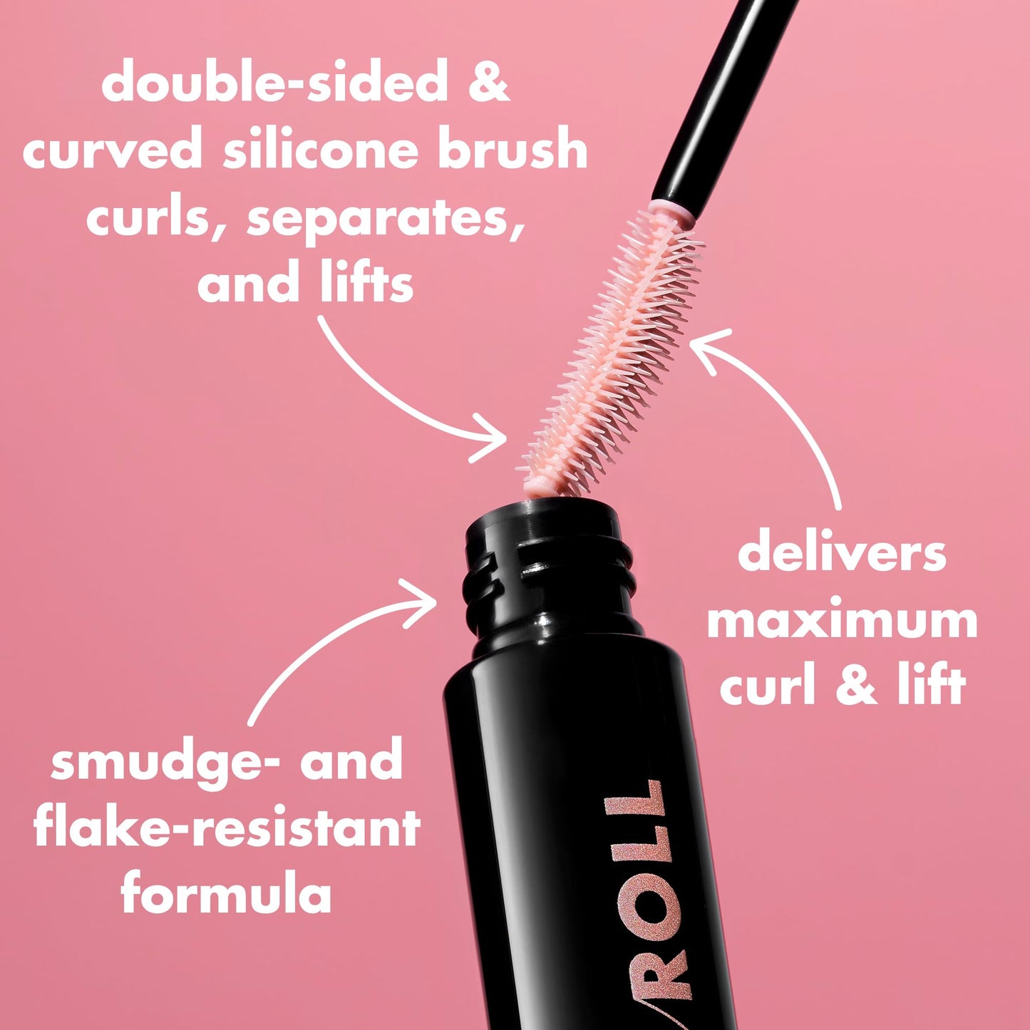 e.l.f. Lash 'N Roll Mascara, Curling Mascara For Visibly Lifted Lashes, Lifts & Separates Lashes. Long-Lasting Formula, Vegan & Cruelty-Free, Pitch