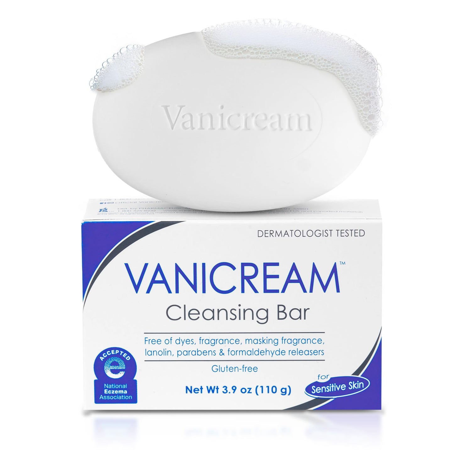 Vanicream Cleansing Bar, 3.9 Oz, Pack of 12, Formulated without Common Irritants for Sensitive Skin, Gentle & Non-Drying Body & Facial Cleanser Beauty and Personal Care Vanicream