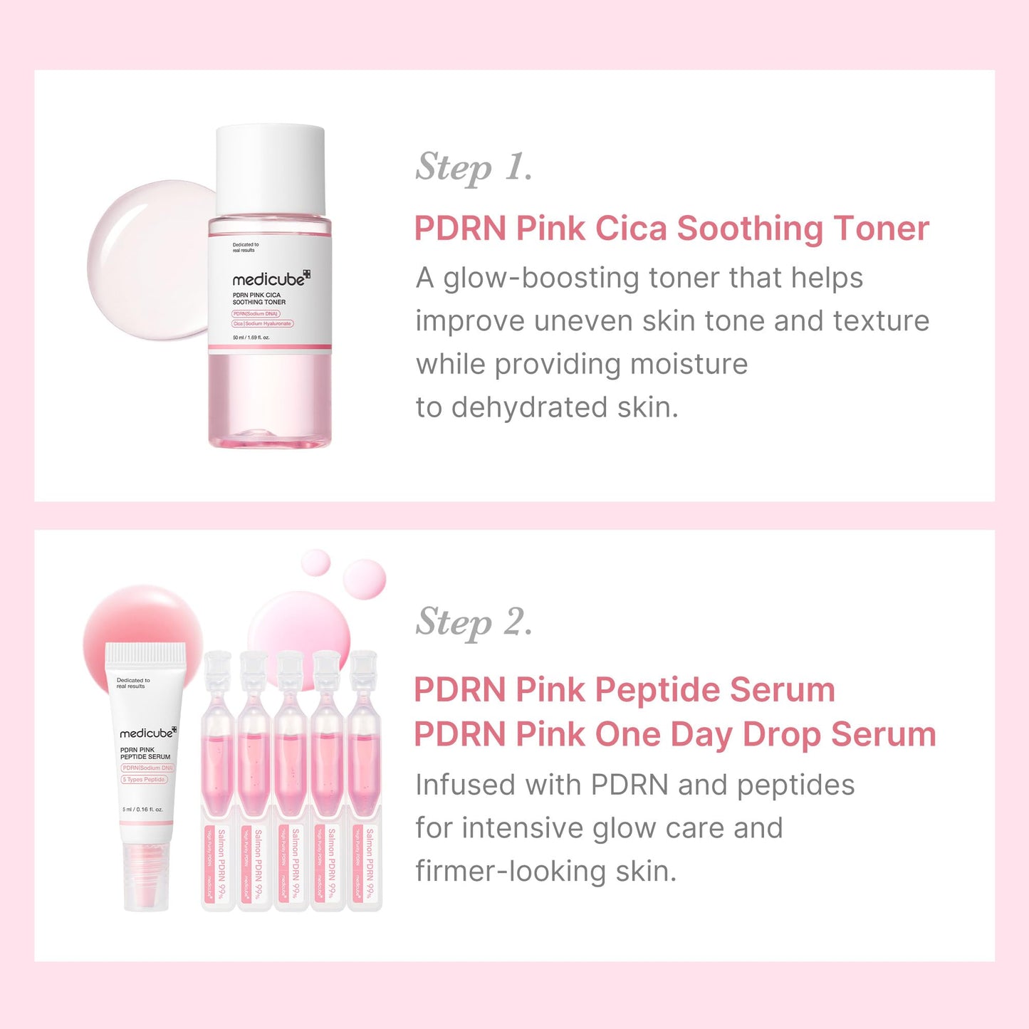 medicube Salmon DNA PDRN Glow Kit - Travel Essential Mini Skincare Set Beauty and Personal Care medicube