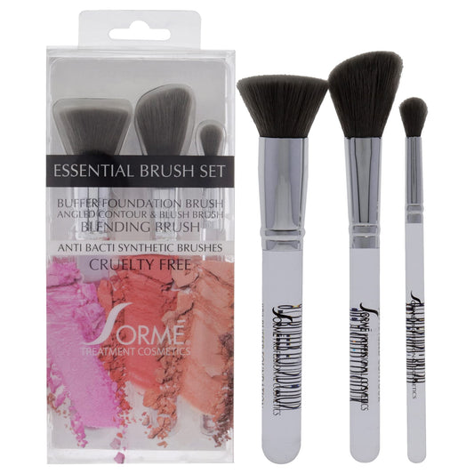 Sorme' Treatment Cosmetics Professional Brush Set C (967,969,971), Soft Fibers, Flawless Blending, Comfortable Grip, Professional Application, Crease