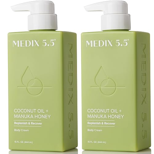 MEDIX 5.5 Coconut Oil Lotion W/ Manuka Honey Cream Skin Care Face Moisturizer & Body Cream | Firming Coconut Oil For Skin Minimizes Look Of Dry Skin