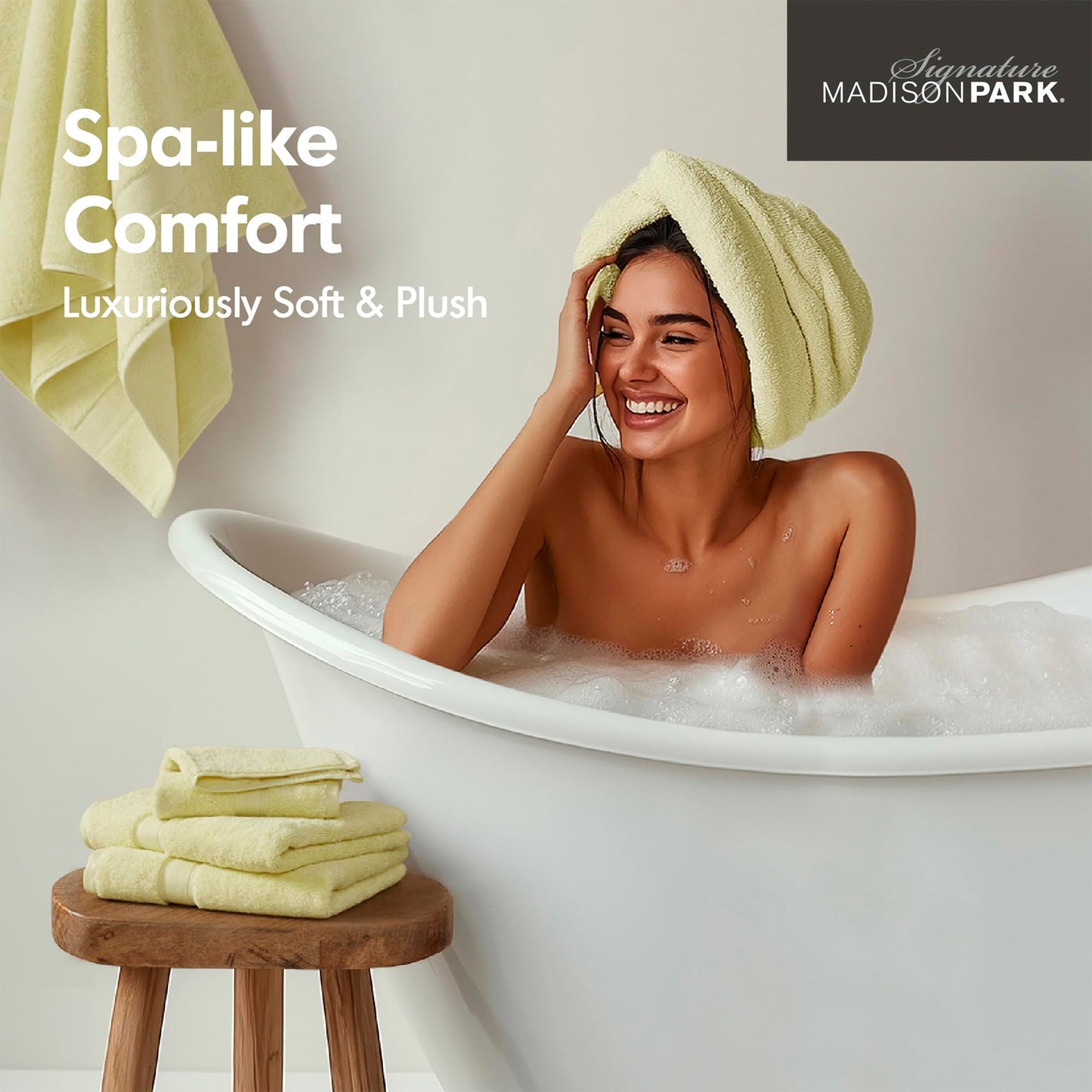 Madison Park 800GSM Bathroom Towel Set of 8 100% Cotton Bath Towel Set for Bathroom Luxurious Highly Absorbent 2 Bath Towels 2 Hand Towels 4…