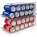 Soda Can Organizer with Lids, Stackable Soda Can Dispenser for Refrigerator, Clear Can Holder Organization and Storage Bins for Fridge, Kitchen…