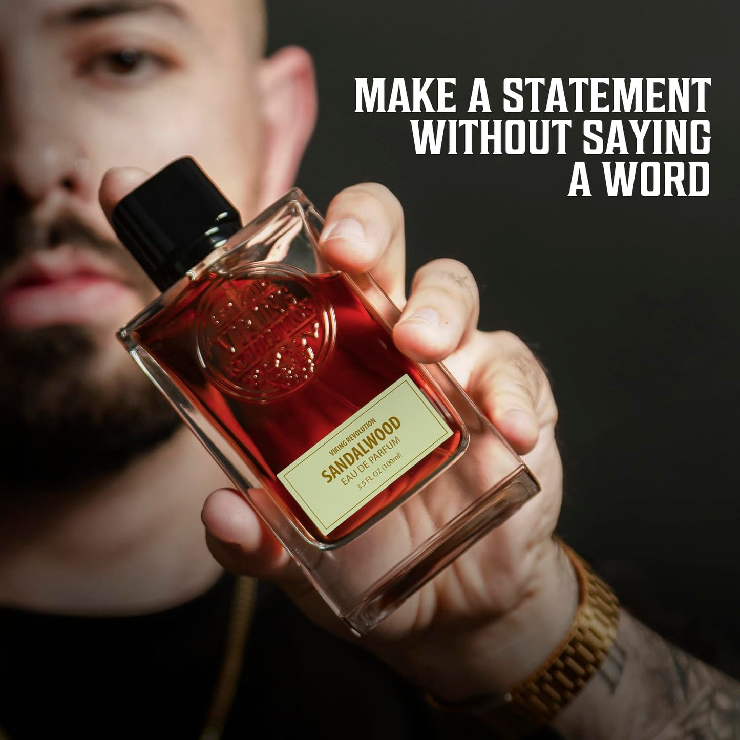 Viking Revolution Sandalwood Perfume, Intense & Lasting Men's Eau de Parfum, A Deeper, Richer Woody Fragrance with Notes of Musk, Ambergris, Cedar Beauty and Personal Care Viking Revolution