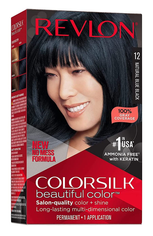 Revlon Colorsilk Beautiful Color, Natural Blue Black [12] 1 ea (Pack of 2) Beauty & Personal Care REVLON