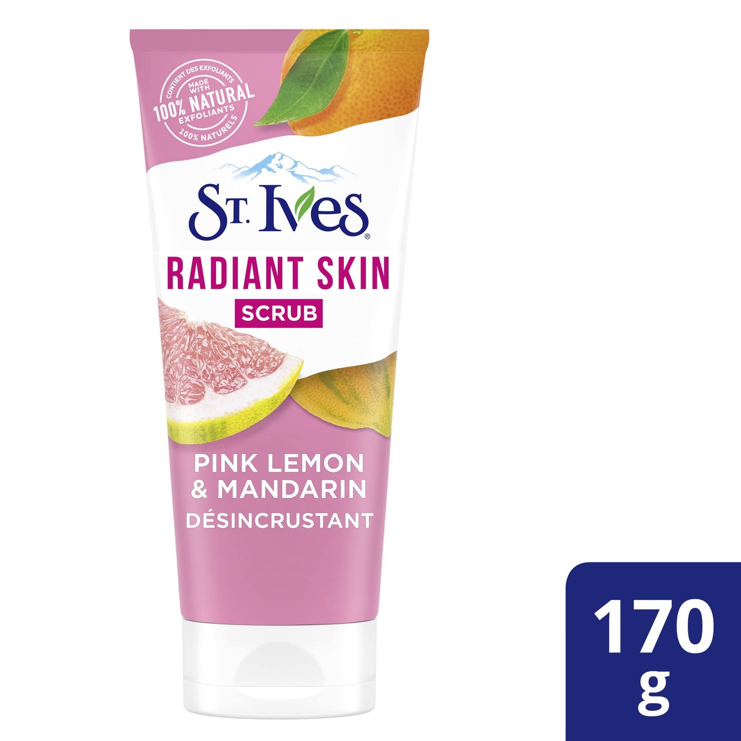 St. Ives Radiant Skin Face Scrub, Pink Lemon and Mandarin Orange, 6 OZ