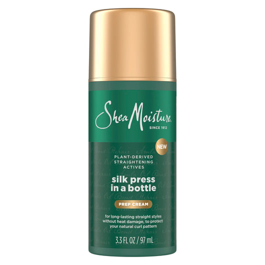 SheaMoisture Silk Press Prep Cream with Plant-Derived Straightening Actives, Alma Oil & Hydroplex Technology Provides Heat Protection While Helping