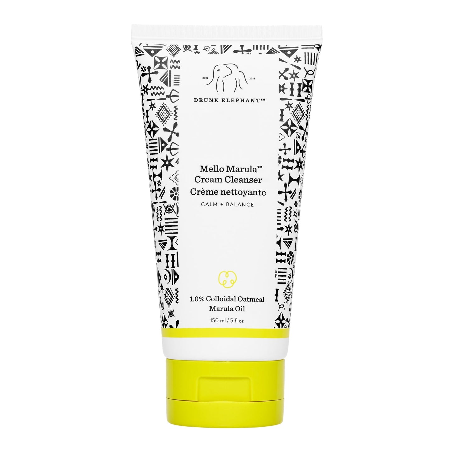 Drunk Elephant Mello Marula Cream Cleanser - 150 ml/5 fl oz - Calming Face Wash - Clean Clinical Skincare - Cruelty-Free - Dermatologist-Tested - Free