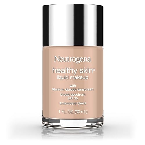 Neutrogena Healthy Skin Liquid Makeup Foundation, Broad Spectrum SPF 20 Sunscreen, Lightweight & Flawless Coverage Foundation with Antioxidant Vitamin