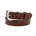ARIAT Women's Floral Embossed Interchangeable Belt, Brown, Small
