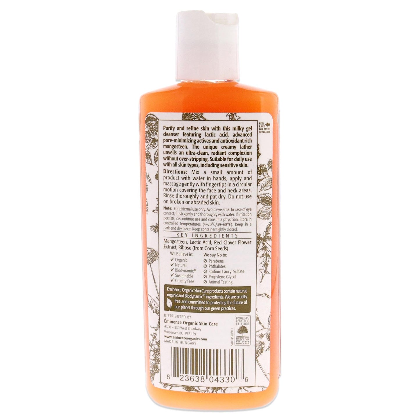 Eminence Organic Skincare Mangosteen Daily Resurfacing Cleanser, 4.2 Ounce
