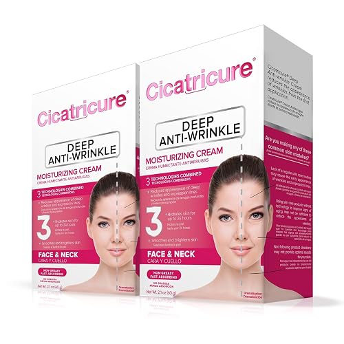Cicatricure Deep Anti-Wrinkle Face & Neck Cream, Reduces the Appearance of Wrinkles from 1st Use, Face Moisturizer, Anti-Aging Cream, Non-Greasy