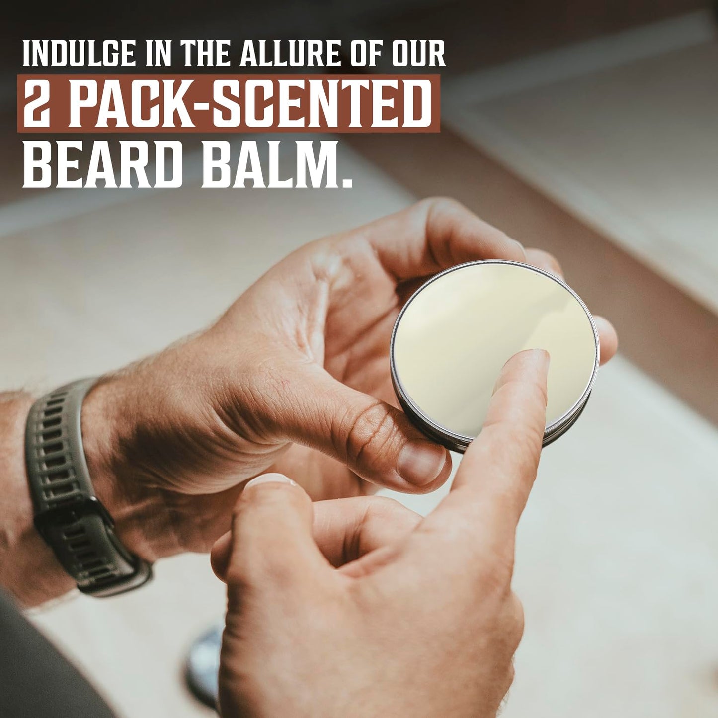 Viking Revolution Sandalwood Beard Balm - Beard Butter with Argan Oil, Beard Softener for Men with Jojoba Oil - Beard Moisturizer for Men with Beeswax
