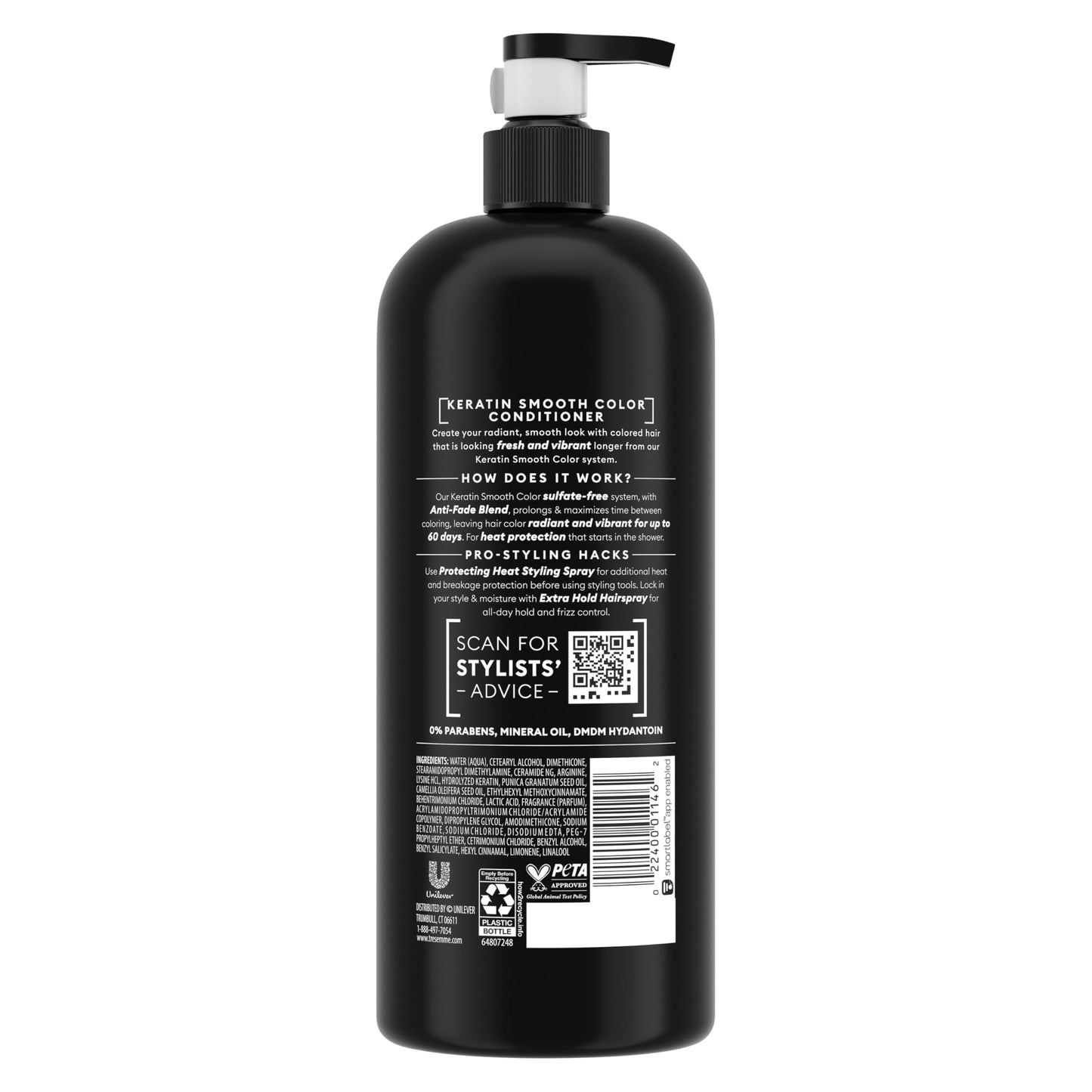 Tresemme Cruelty-free Keratin Smooth Color Conditioner for Color Treated Hair Formulated with Anti-Fade Technology 28 oz