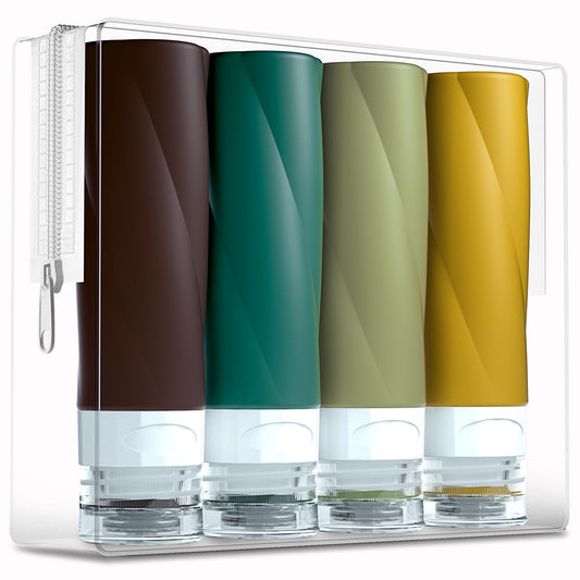 Gemice Travel Bottles for Toiletries, 3oz Tsa Approved Travel Size Containers BPA Free Leak Proof Travel Tubes Refillable Liquid Travel Accessories