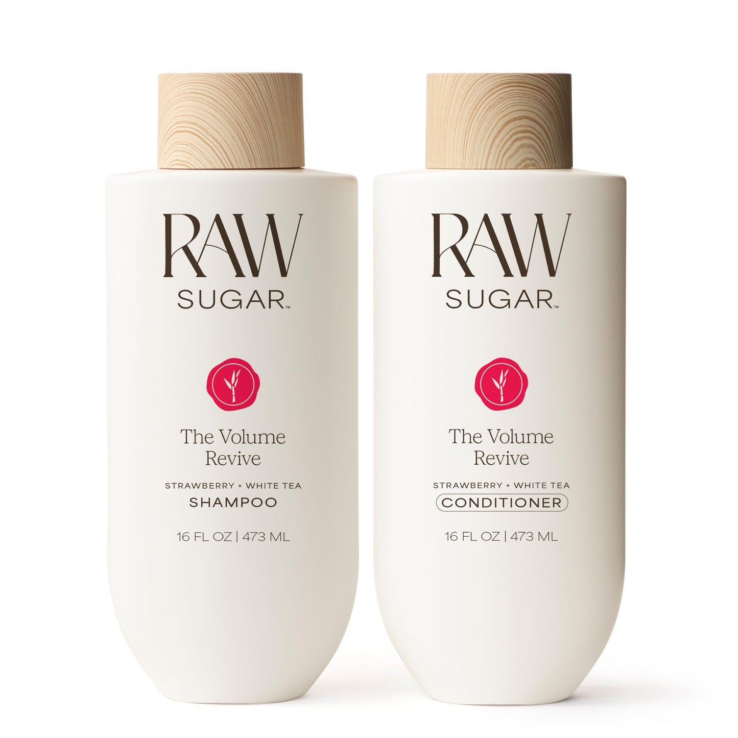 Raw Sugar Shampoo and Conditioner Set, The Volume Revive Hair Care Duo, 16 Fl Oz (2 Products) Boosts Volume, A Volumizing Haircare Bundle, Without