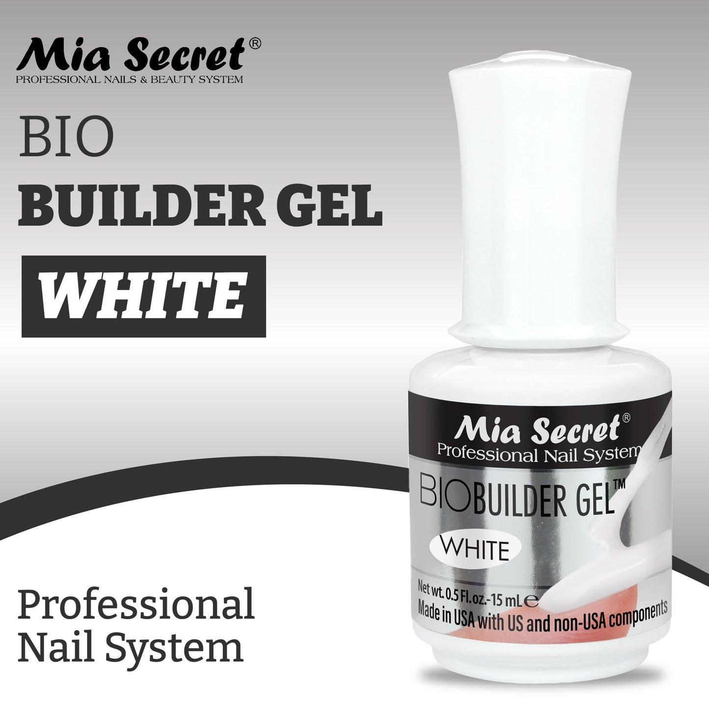 Mia Secret Bio Builder Gel - 0.5 fl oz. (White) Beauty & Personal Care Mia Secret