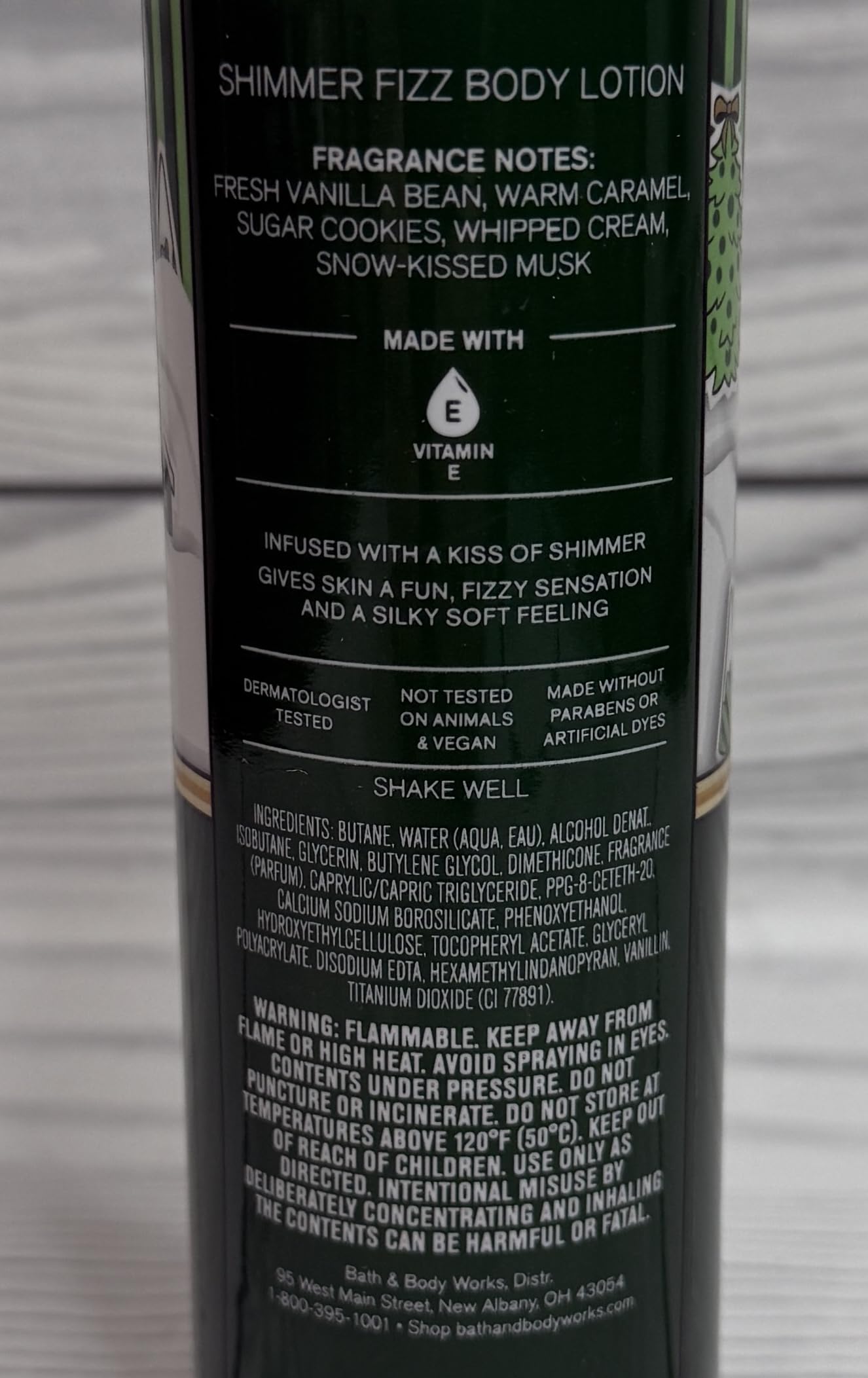 Bath & Body Works Vanilla Bean Noel Fizz Shimmer Body Lotion 3.5 Ounces Each Pack of 2