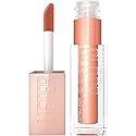 Maybelline Lifter Gloss, Hydrating Lip Gloss with Hyaluronic Acid, High Shine for Plumper Looking Lips, Amber, Cream Neutral, 0.18 Ounce