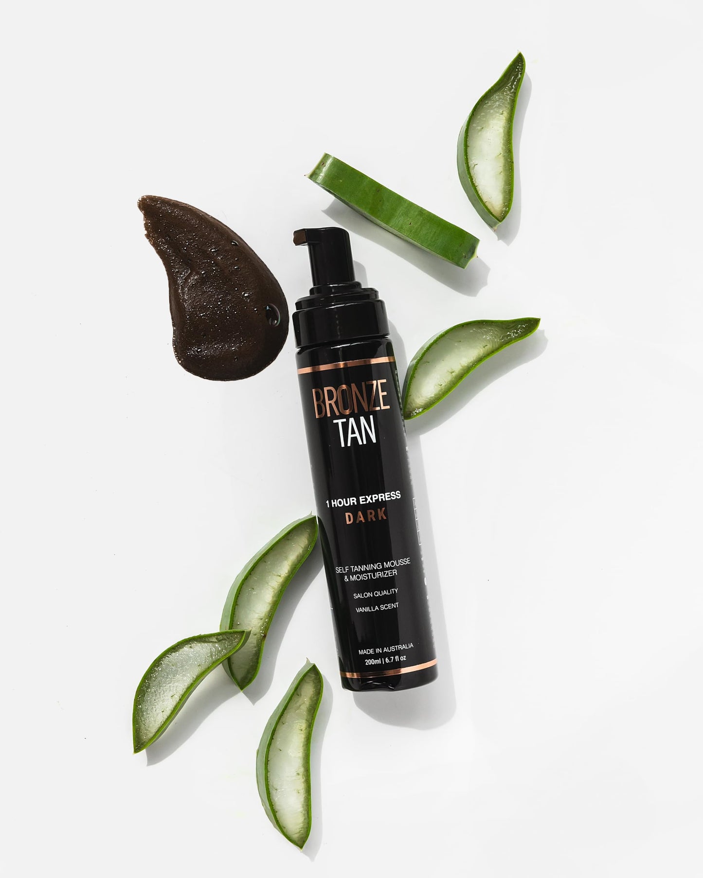 Bronze Tan Self Tanner Mousse Dark Self Tan Foam | Sunless Tanner for all Skin Tones | Salon Quality Fake Tan Vanilla Scented Best Sellers (200 ml