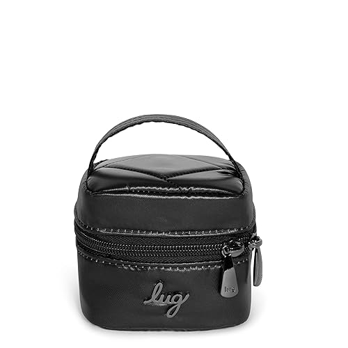 Lug Swizzle Mini Jewelry Case, METALLIC BLACK