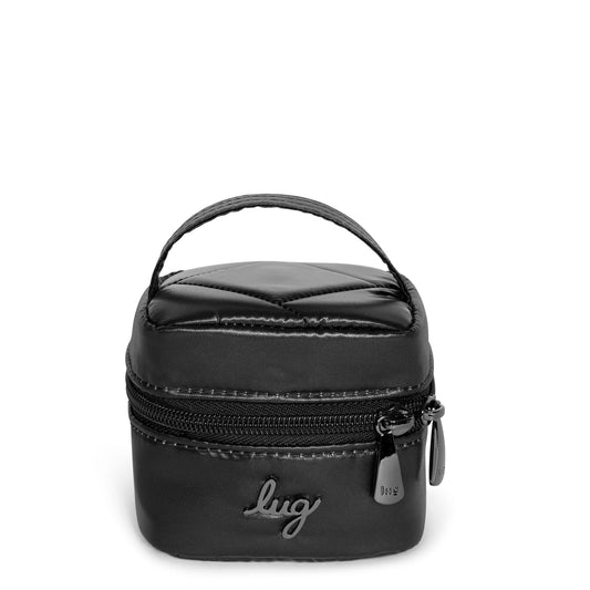 Lug Swizzle Mini Jewelry Case, METALLIC BLACK