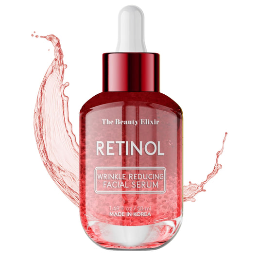 The Beauty Elixir Retinol Serum For Face - Dermatologist Tested, Anti-Aging, Fine Lines & Wrinkles & Post-Acne Marks Treatment - Clean Beauty