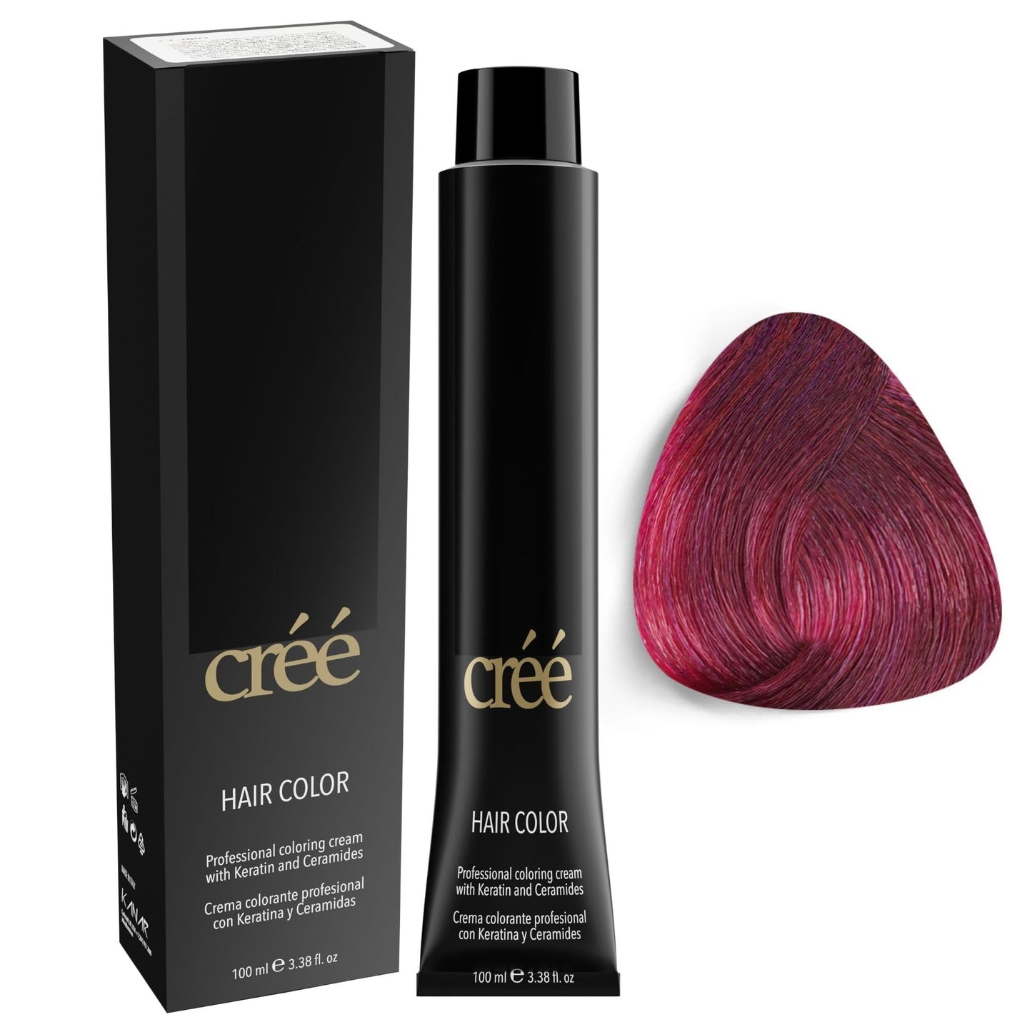 Cree Professional 7.26 - Red Irisee Permanent Hair Color - Long Lasting, Rich Vibrant - Gray Coverage 100ml - 3.4 fl.oz.