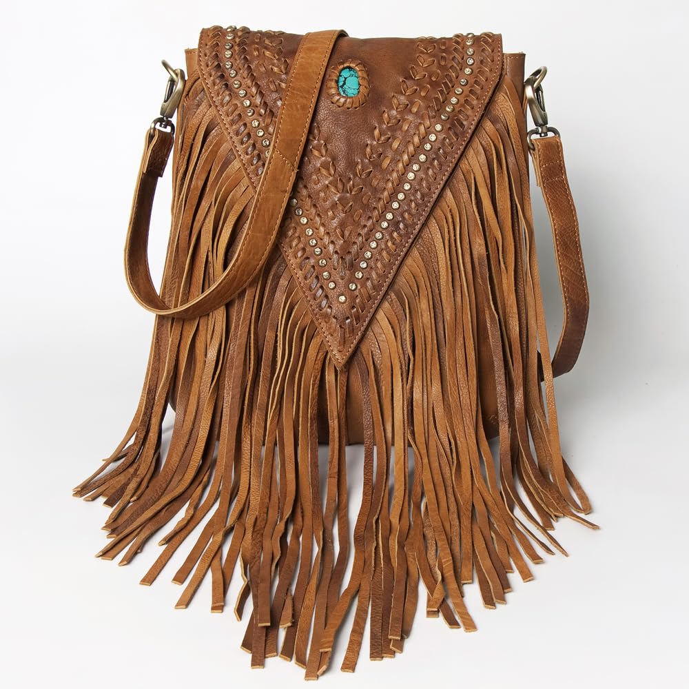 American Darling Women's Messenger Bag Western Full Grain Genuine Leather Handbag and Ladies Purse