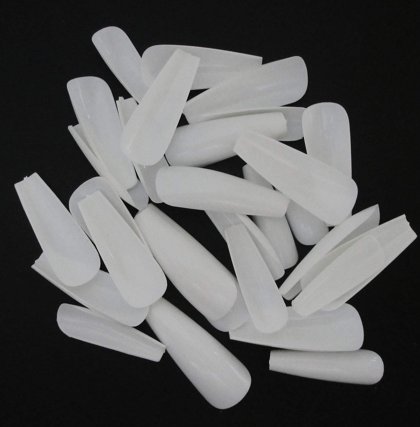100pc White Press on Nails Medium Coffin Fake Nails, Medium Press-on Nail Coffin Acrylic Nails Press ons Nail White False Nail Glossy Ballerina