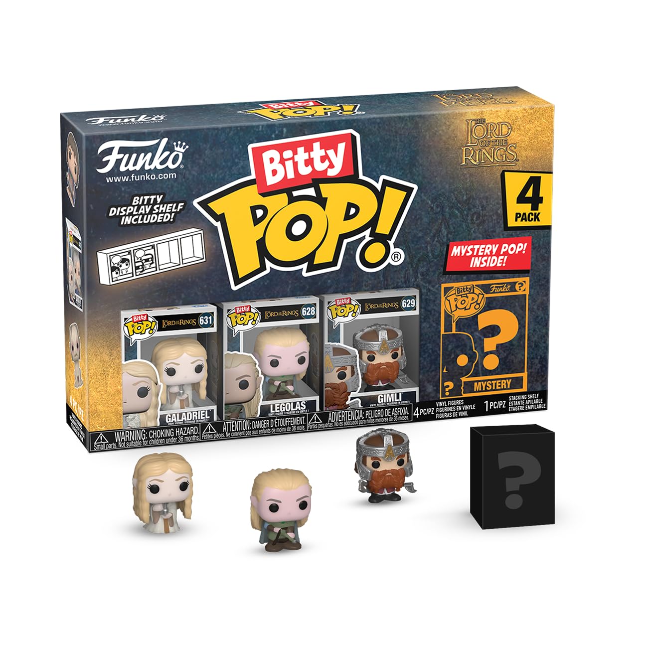 Funko Bitty POP! Lord of The Rings - Galadriel, 4-Pack and A Surprise Mystery Mini Figure - 0.9 Inch (2.2 Cm) - Lord of The Rings Collectable…