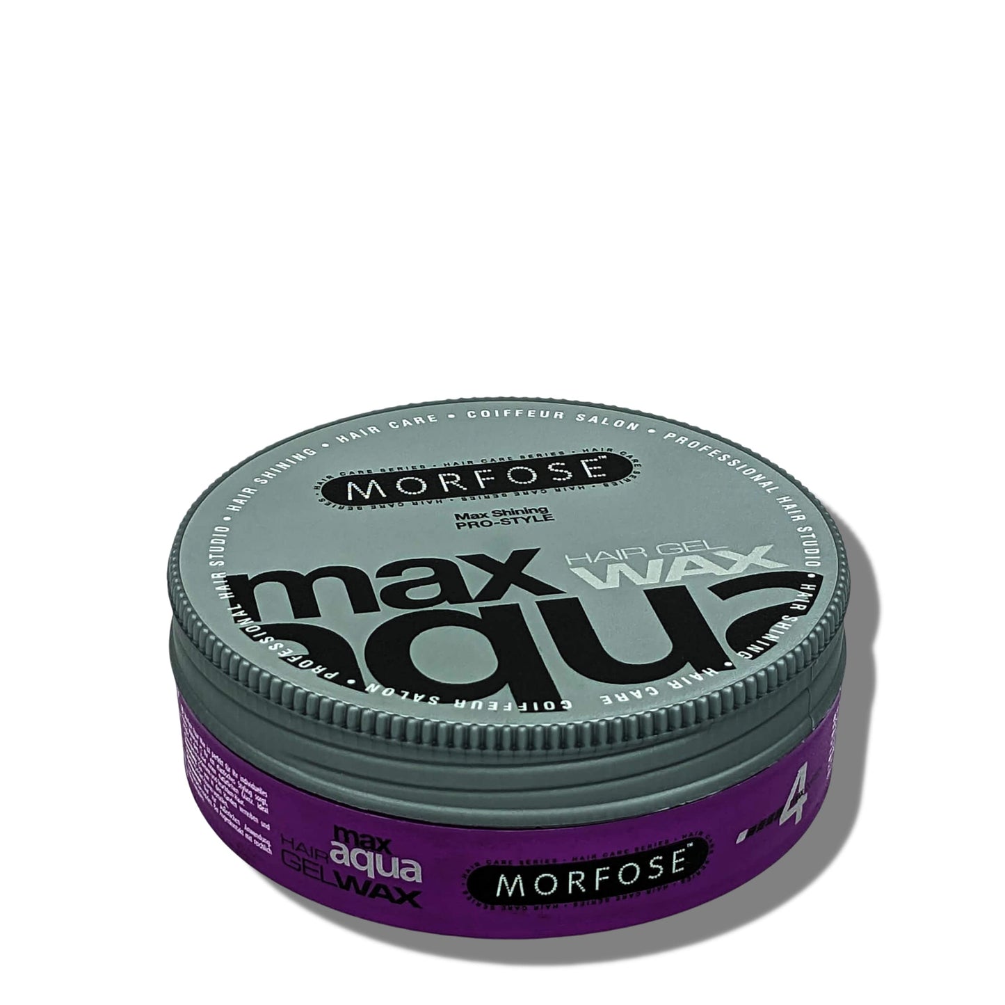 Morfose Max Aqua Hair Gel Wax with Shiny and Strong Flexible 4 Hold, Manage Flyaways, Braids, and Curls, Professional Hair Styling for Women and Men