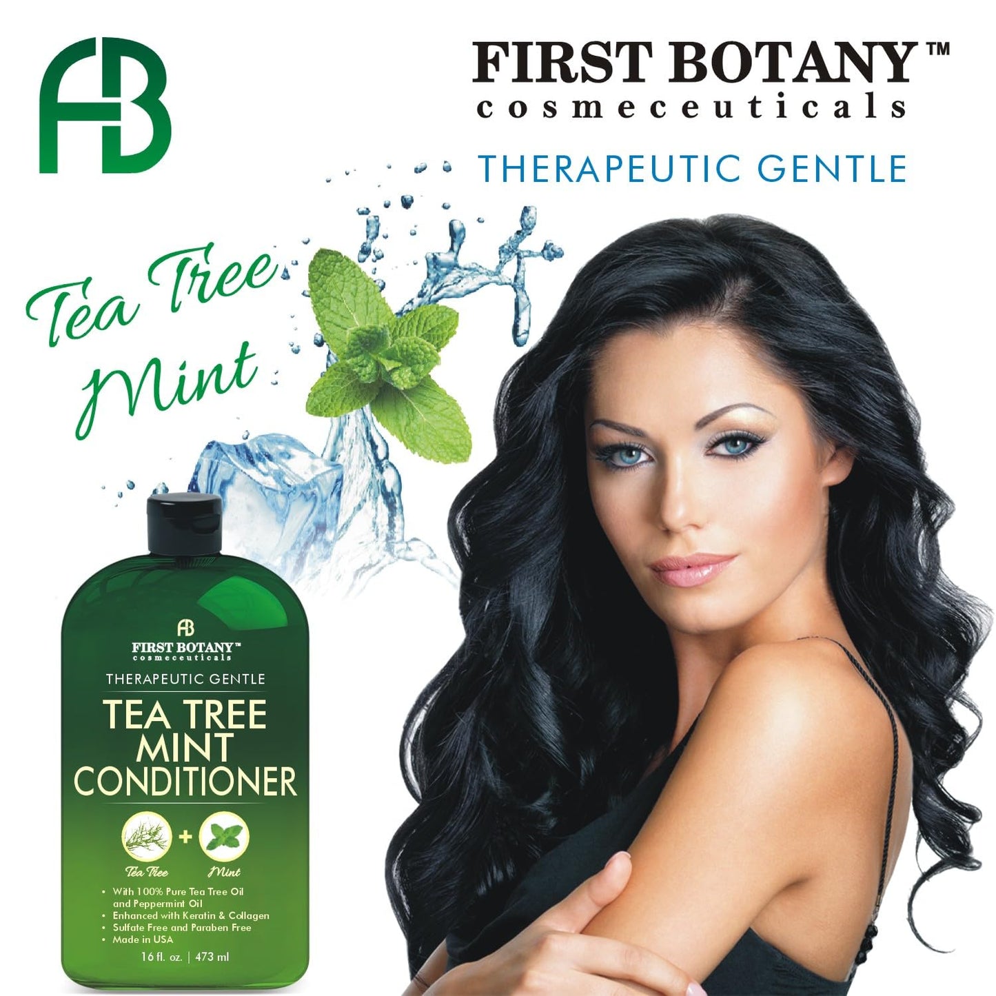 First Botany, Tea Tree Oil Conditioner 16 fl oz - Anti Dandruff Natural Oil conditioner For Dry Itchy & Flaky Scalp - Sulfate Free Paraben Free