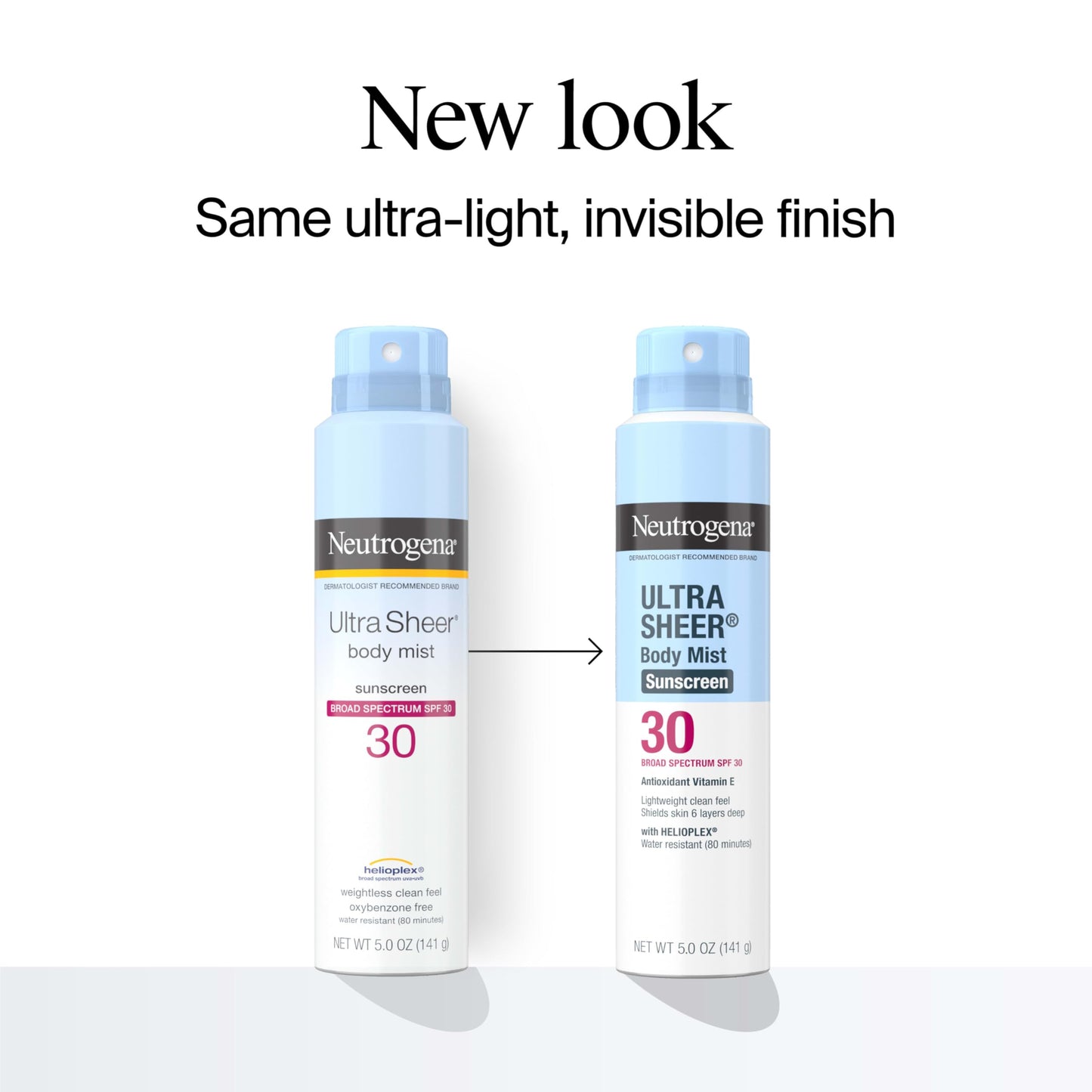 Neutrogena Ultra Sheer Sunscreen Spray SPF 30 Body Mist, Lightweight Non-Greasy Broad Spectrum UVA/UVB Protection, Oil-Free & Non-Comedogenic Water
