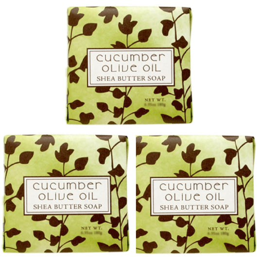 Toeah Botanic 1.9oz Soaps, Cucumber Olive Oil, 3 Pack