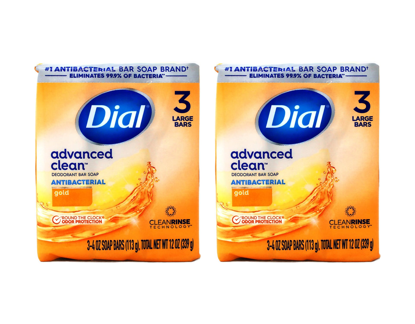 Dial Antibacterial Deodorant Bar Soap, Gold, Moisture Balance - 4 Ounce, 3 Bars (2 Pack)