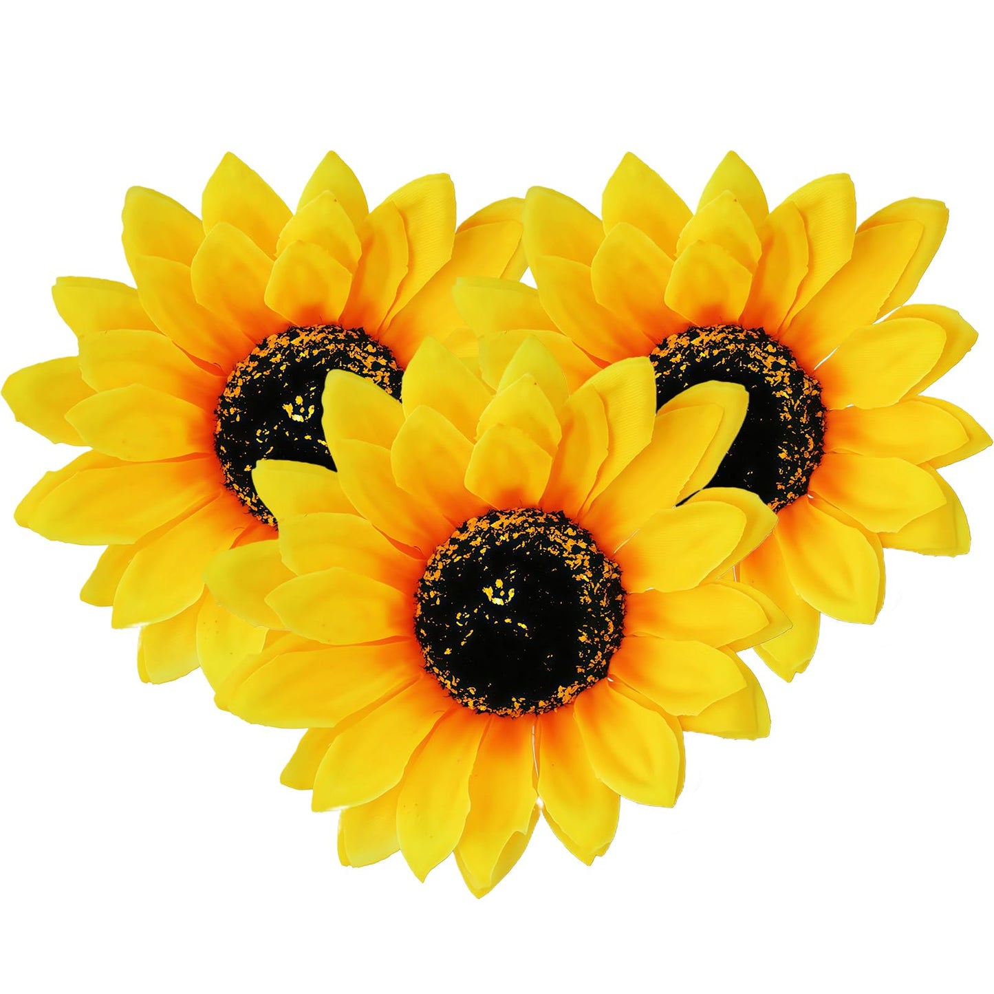 3PCS Women Girls Simulation Yellow Floral Fall Sunflower Hair Clips Alligator Clips Hairpin Hair Clamp Barrettes Headwear Hair Hair Styling