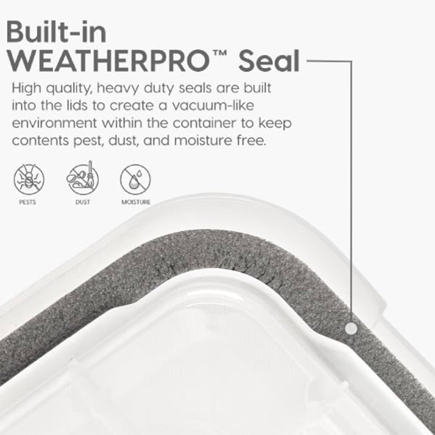 IRIS USA WeatherPro 74 Qt Storage Bins with Lids, 2 Pack, BPA-Free Plastic Gasket Box with Tight Latch and Seal, Stackable Nestable Tote Tub…