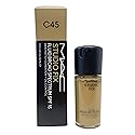 MAC Studio Fix Fluid SPF15 24hr Matte Foundation + Oil control - C45 (Medium beige with a olive undertone for medium skin) 1 Fl Oz/30 mL