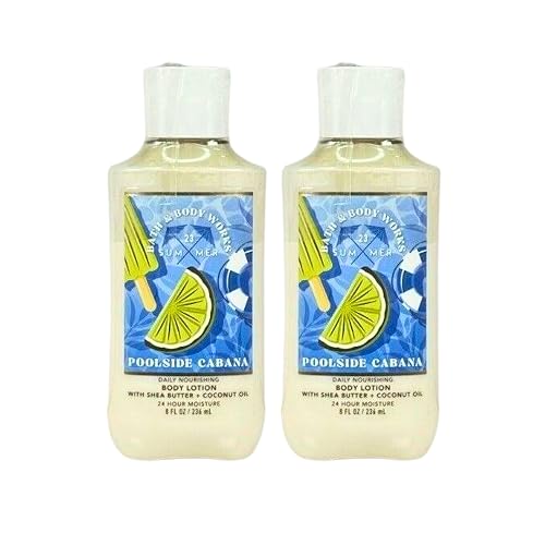 Bath & Body Works Body Lotion Pack of 2, 8oz Each (Poolside Cabana)