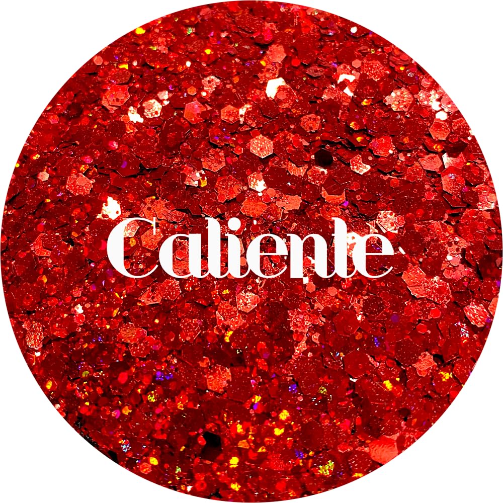 Orange Polyester Glitter | Craft Glitter | Glitter for Arts & Crafts | Tumblers | Cosmetics | Nails | Epoxy Resin Art | Slime | DIY | Body Glitter | 1