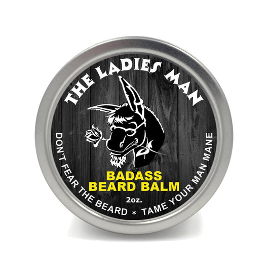 Badass Beard Care Beard Balm for Men - Ladies Man Scent 2 oz - Shea Butter Argan Jojoba Beeswax - Lemon Vanilla Orange - Light Hold Beard Conditioner Beauty and Personal Care Badass Beard Care