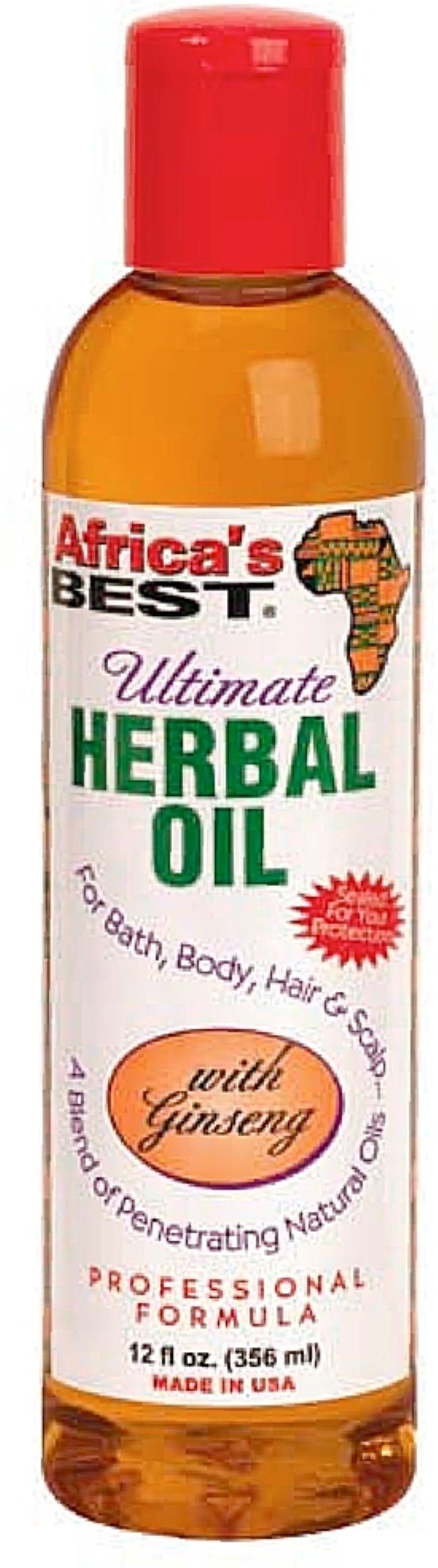 Africa's Best Ultimate Herbal Oil with Ginseng 12 oz (Pack of 8)